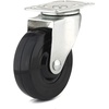 image:imageRichelieu  2inch Industrial Rubber Swivel Plate Caster with Brake 125 lbSwivel Casters