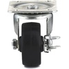 image:imageRichelieu  2inch Industrial Rubber Swivel Plate Caster with Brake 125 lbSwivel Casters with Brake