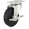 image:imageRichelieu  2inch Industrial Rubber Swivel Plate Caster with Brake 125 lbSwivel Casters with Brake