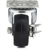 image:imageRichelieu  2inch Industrial Rubber Swivel Plate Caster with Brake 125 lbSwivel Casters with Brake