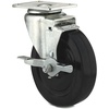 image:imageRichelieu  2inch Industrial Rubber Swivel Plate Caster with Brake 125 lbSwivel Casters with Brake