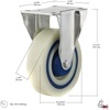 image:imageRichelieu  4 1516inch Industrial Polyamide Swivel Plate Caster 440 lbFixed Casters