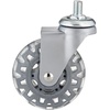 image:imageRichelieu Hardware 27583020502 Contemporary Furniture Swivel Caster with Brake 21516 in 75 mm Wheel Diameter Light GraySwivel Caster