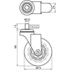 image:imageRichelieu Hardware 27583020502 Contemporary Furniture Swivel Caster with Brake 21516 in 75 mm Wheel Diameter Light GraySwivel Caster