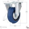 image:imageRichelieu3 1516in Industrial Elastic Rubber Swivel Plate Caster 132 lbFixed Casters