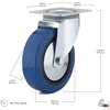 image:imageRichelieu3 1516in Industrial Elastic Rubber Swivel Plate Caster 132 lbSwivel Casters