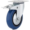 image:imageRichelieu3 1516in Industrial Elastic Rubber Swivel Plate Caster 132 lbSwivel Casters with DoubleLock Brake