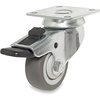 image:imageRichelieu  2 1516inch Industrial TPR Rubber Swivel Plate Caster 165 lbSwivel Casters with Full Lock Brake