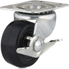 image:imageRichelieu  2inch Industrial Rubber Swivel Plate Caster with Brake 125 lbSwivel Casters with Brake