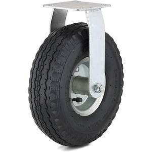 image:imageRichelieu  10inch Industrial Pneumatic Rubber Swivel Plate Caster 264 lbFixed Casters